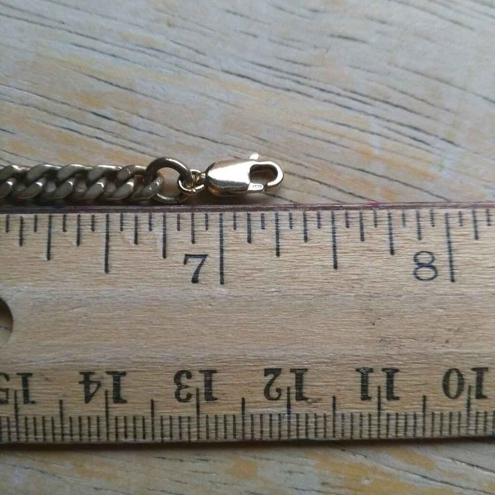 Vintage 1960s Etched ID Bracelet 14k Gold Plated - Picture 7 of 9